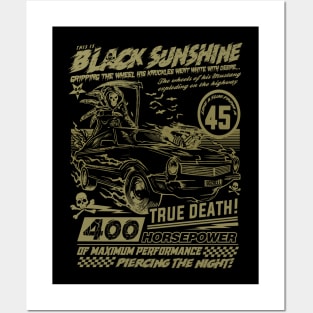 "BLACK SUNSHINE" OLIVE TAN Posters and Art